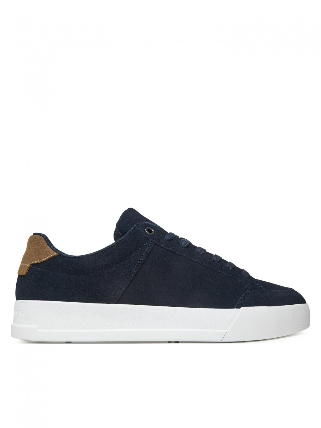 Tommy Hilfiger Sneakersy Th Court Summer Suede FM0FM05517 Tmavomodrá
